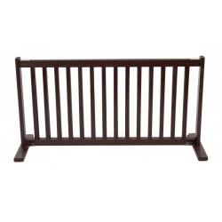 Kensington 20" Tall Adjustable Freestanding Mahogany Dog Gate Dynamic Accents Kensington 20" Tall Adjustable Freestanding Dog Gate