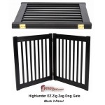 Dynamic Accents Highlander EZ Zig Zag 2-Panel Dog Gate in Black