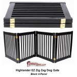 Dynamic Accents Highlander EZ Zig Zag 4-Panel Dog Gate in Black