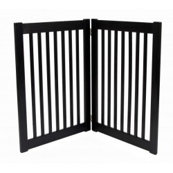 Highlander EZ Zig Zag 2-Panel Dog Gate in Black Dynamic Accents Highlander EZ Zig Zag 2-Panel Dog Gate in Black