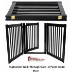 Dynamic Accents Highlander Walk-Through 3-Panel Dog Gate in Black