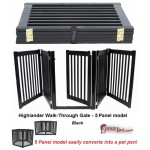 Dynamic Accents Highlander Walk-Through 5-Panel Dog Gate in Black
