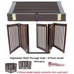 Dynamic Accents Highlander Walk-Through 5-Panel Dog Gate in Mahogany