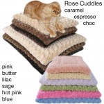 Puppy Hugger Luxury Designer Custom made crate pads - Cuddle Rose Fabric