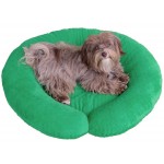 Puppy Hugger C-Shape Luxury Designer Custom made dog bed - dimples fabric