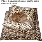 Puppy Hugger Square Pillow Pet Bed - Animal print fabrics