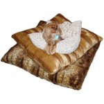 Puppy Hugger Square Pillow Pet Bed - Animal faux furs