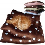 Puppy Hugger Square Pillow Pet Bed - dots and cuddlerose collection