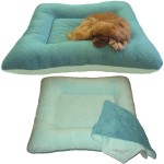 Puppy Hugger Square Pillow Pet Bed - reversible dimples