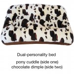 Puppy Hugger Two's Company Luxury Designer Dog Bed - Pony & Chocolate