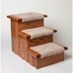 Oak Wood Carpeted Pet Stairs