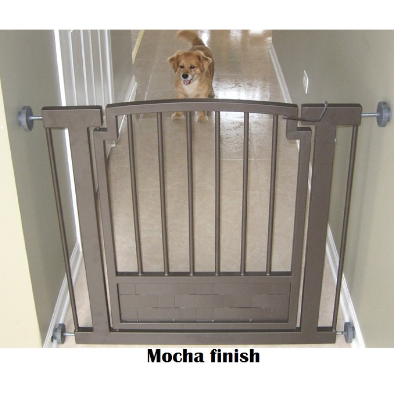 dog gate with door